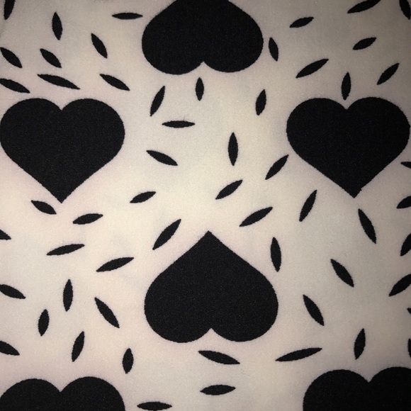 Leggings Whimsical Black Hearts One Size New - Picture 2 of 3
